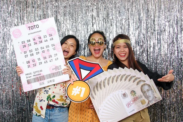 Silver Tinsel photo booth backdrop